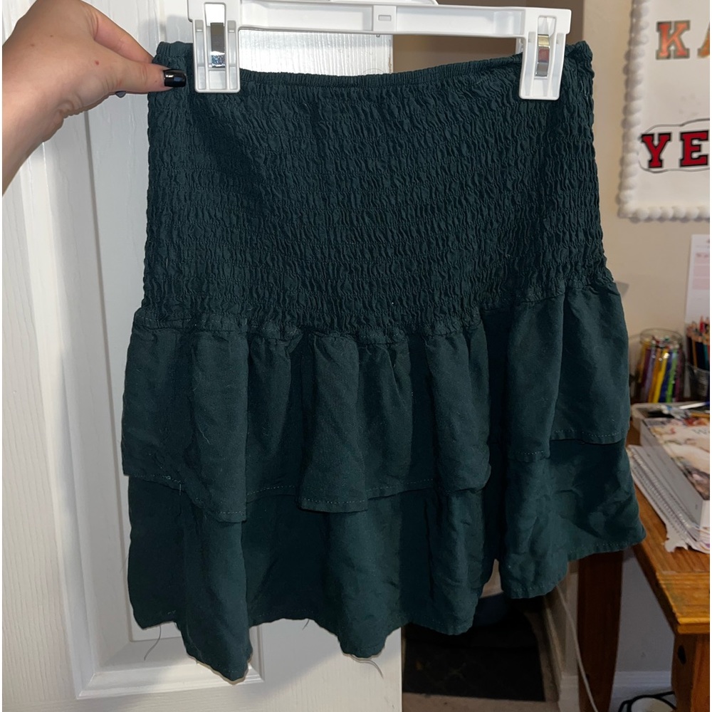 sea green skirt